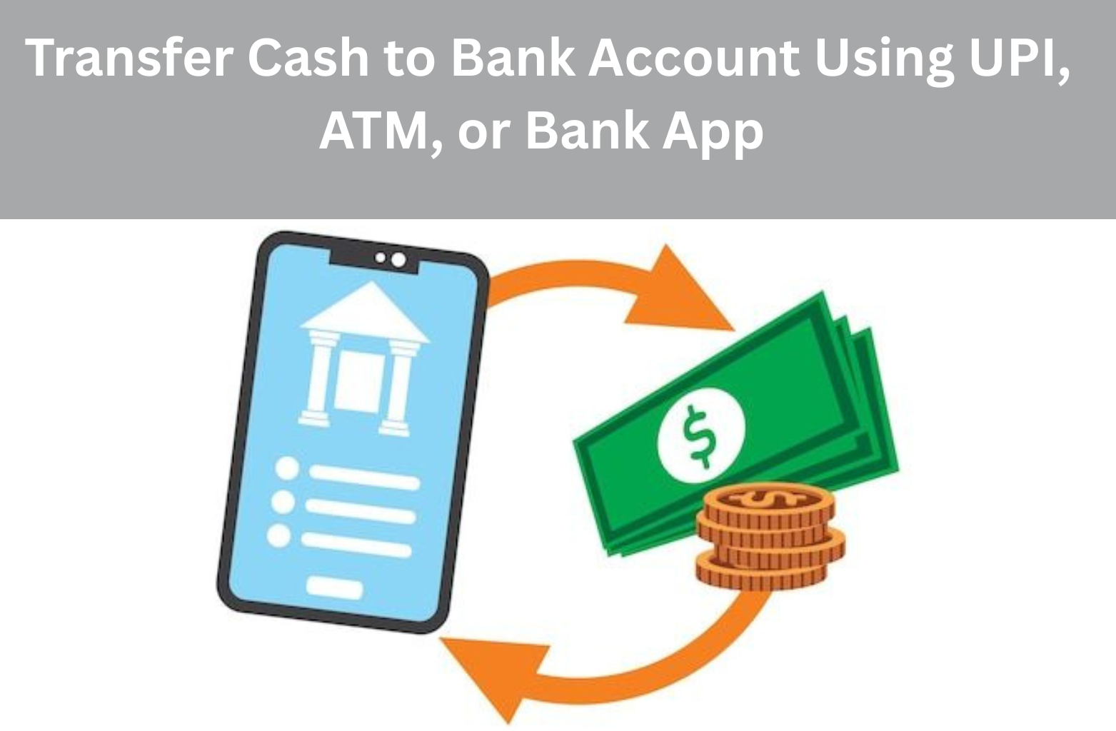 How To Transfer Cash to Bank Account Using UPI, ATM, or Bank App?